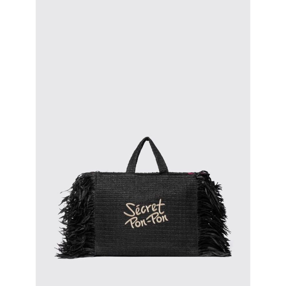 Secret Pon-Pon Tote Bag Woman Black